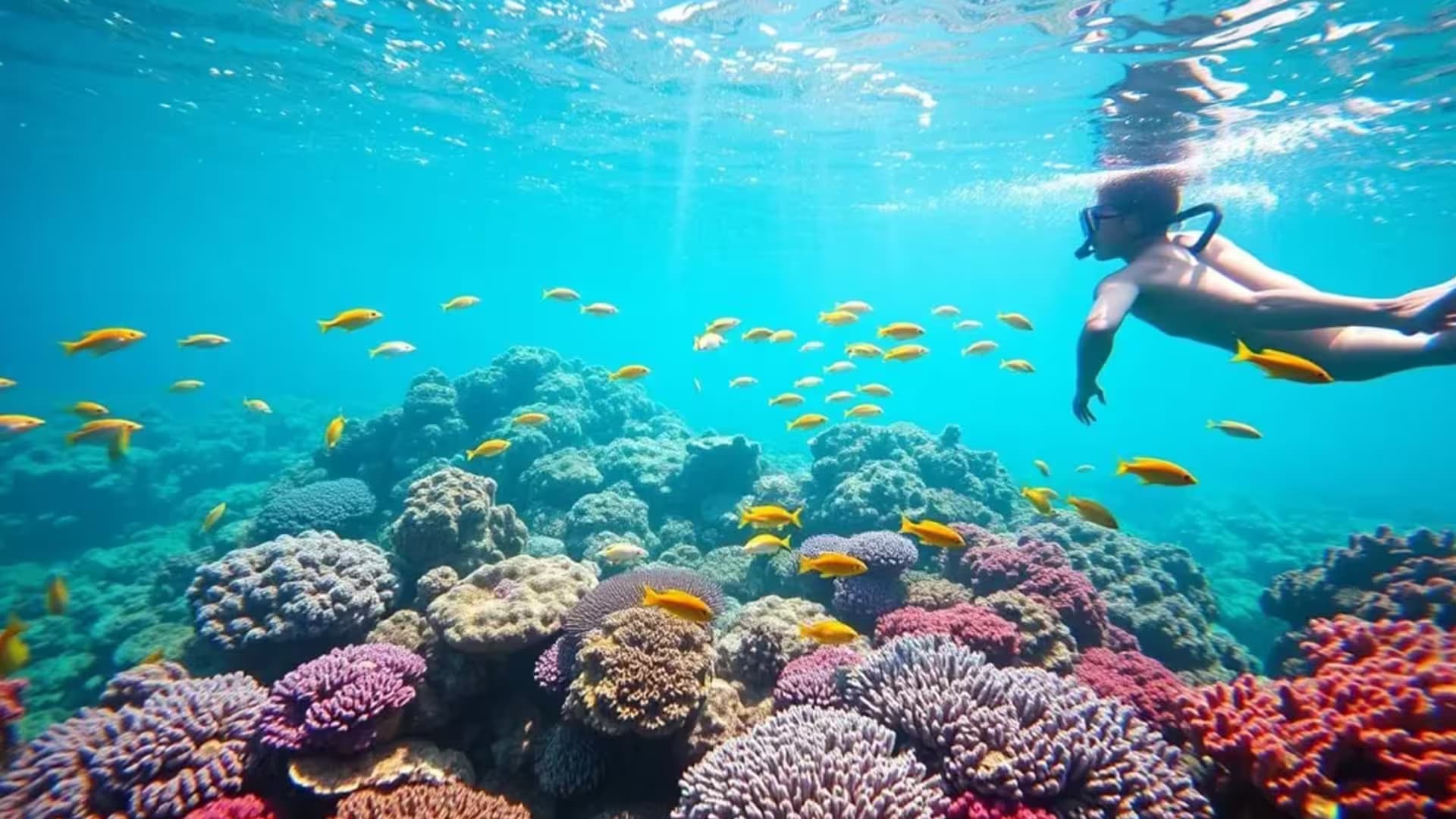 Vibrant Coral Reef Marine Life